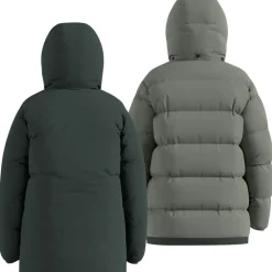 Damen Down Oversized Hoodie Jacke