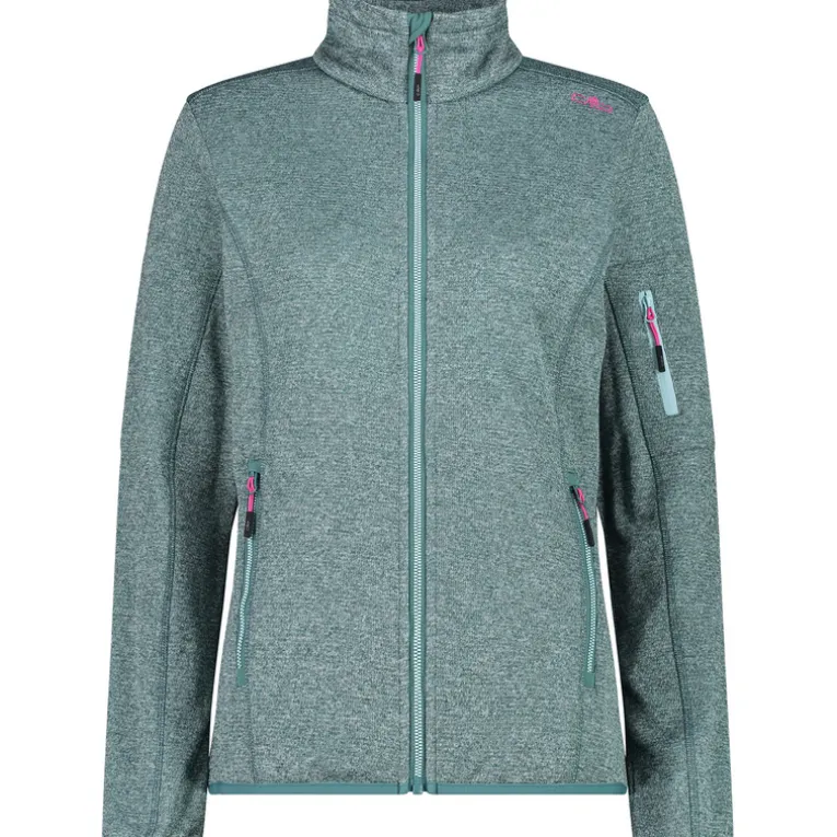 Damen Knitted Mesh Jacke