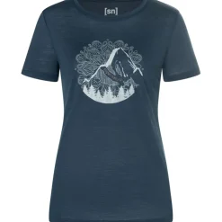 Damen Mountain Mandala Tree T-Shirt
