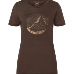 Damen Mountain Mandala Tree T-Shirt