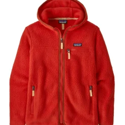 Damen Pile Retro Hoodie Jacke