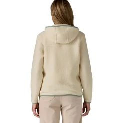 Damen Pile Retro Hoodie Jacke