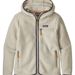 Damen Pile Retro Hoodie Jacke