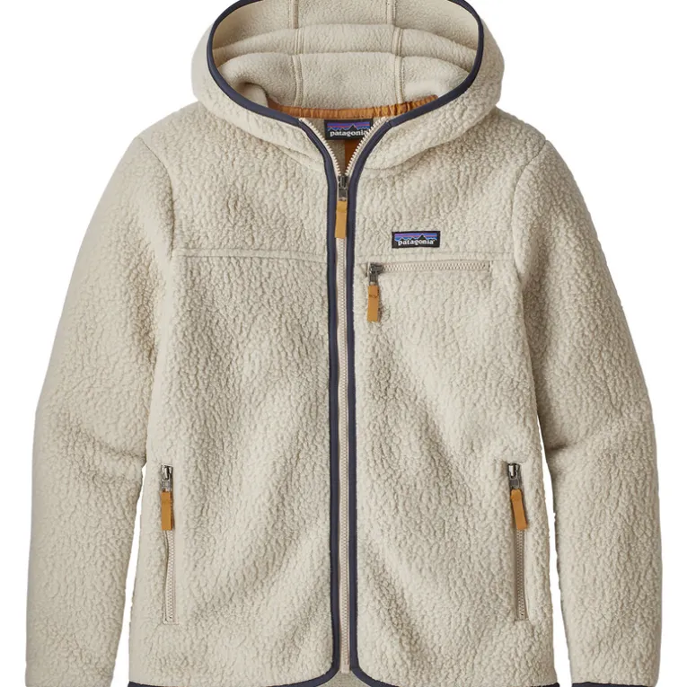 Damen Pile Retro Hoodie Jacke