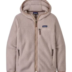 Damen Pile Retro Hoodie Jacke