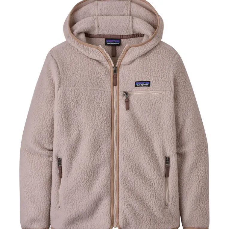 Damen Pile Retro Hoodie Jacke