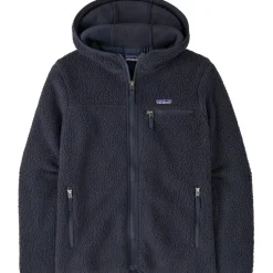 Damen Pile Retro Hoodie Jacke