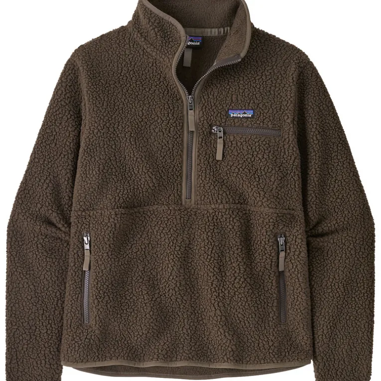 Damen Pile Retro Marsupial Pullover