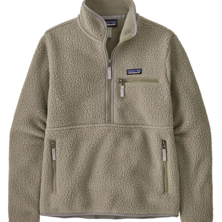 Damen Pile Retro Marsupial Pullover