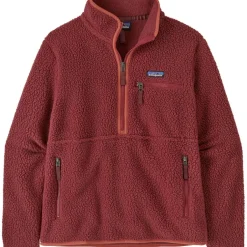 Damen Pile Retro Marsupial Pullover