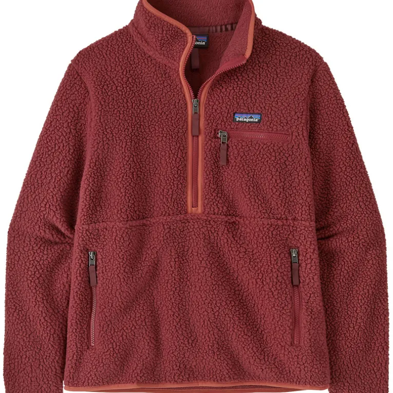 Damen Pile Retro Marsupial Pullover