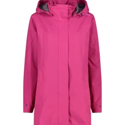Damen Rain Hoodie Button Jacke