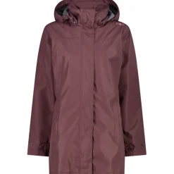 Damen Rain Hoodie Button Jacke