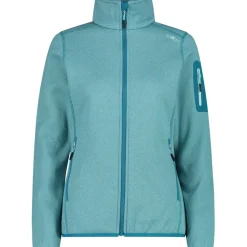 Damen Strick Fleece Jacke