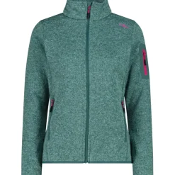 Damen Strick Fleece Jacke