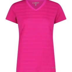 Damen Striped Mesh T-Shirt