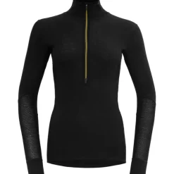 Damen Wool Mesh 190 Zip Neck Longsleeve