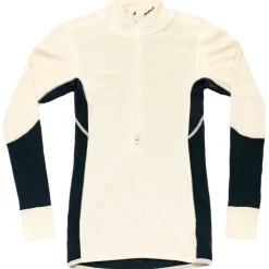 Damen Wool Mesh 190 Zip Neck Longsleeve