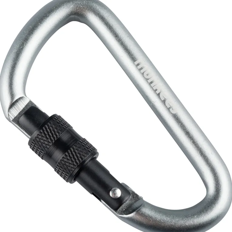 D-Shape Carabiner w. Screw Lock