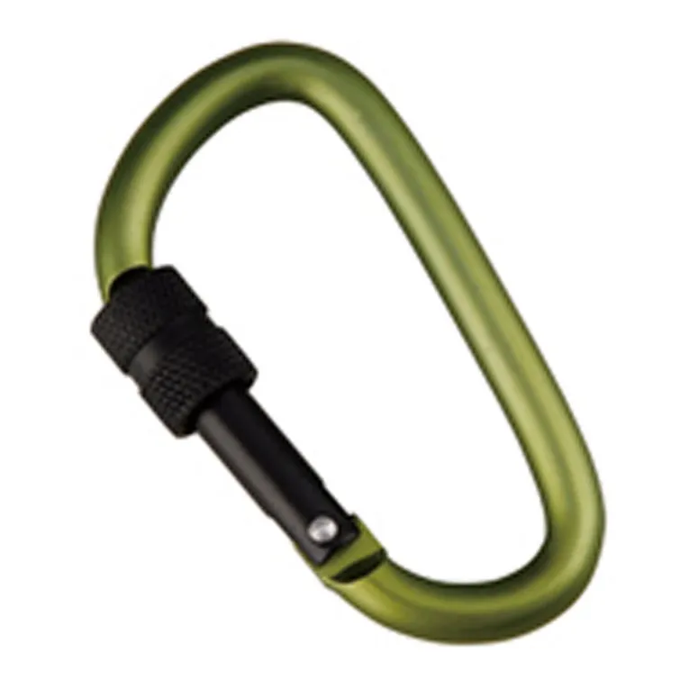 D-Shape Carabiner w. Screw Lock